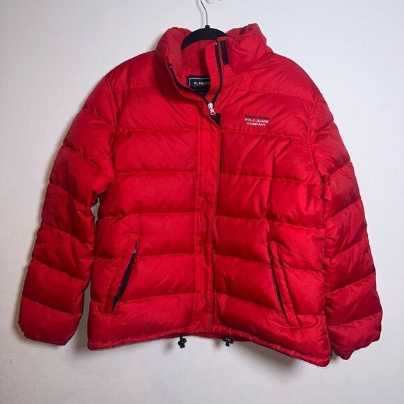 RL Polo Jeans Co. Red Puffer Jacket - Picture 1 of 4